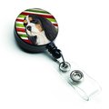 Carolines Treasures Cavalier Spaniel Candy Cane Holiday Christmas Retractable Badge Reel LH9234BR